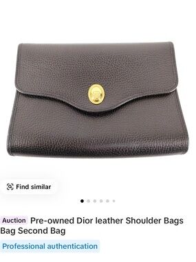 Dior Black Pebbled Leather Shoulder Bag